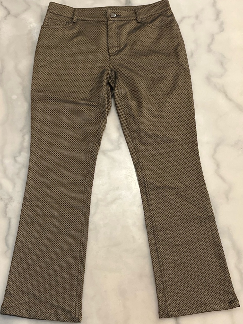 Women’s Patterned Brown Stretch Jeans